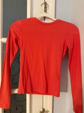 Cotton On Long Sleeve Tee in Coral Red